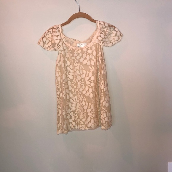Cream short sleeve blouse - Picture 1 of 4